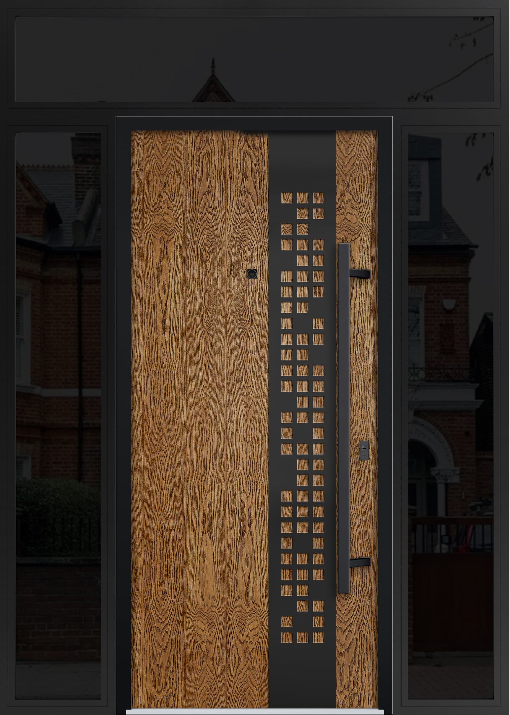 Single Modern Steel Exterior Door Deux 6678 - 6