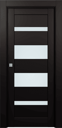 MIRELLA VETRO BLACK MATTE POCKET BELLDINNI MODERN INTERIOR DOOR - 1