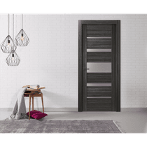 KINA VETRO GRAY OAK CLOSET DOORS BELLDINNI MODERN INTERIOR DOOR - 4