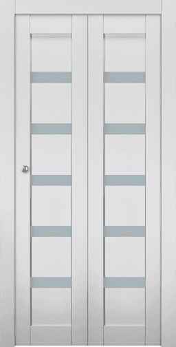 LEORA VETRO BIANCO NOBLE DOUBLE BI-FOLD BELLDINNI MODERN INTERIOR DOOR - 1