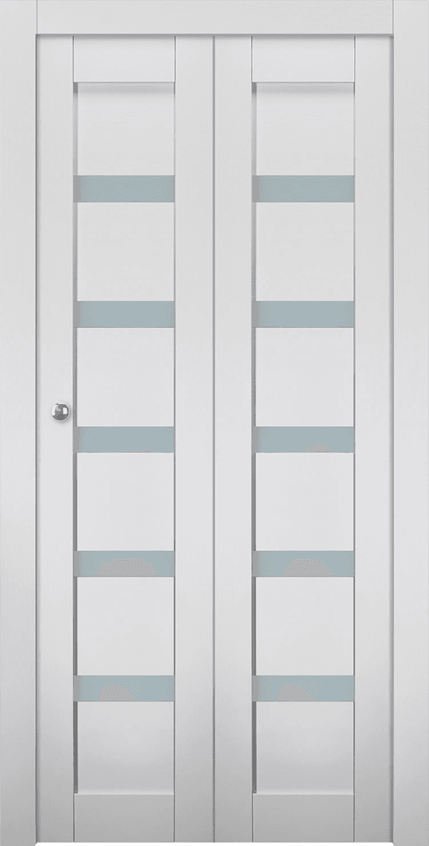 LEORA VETRO BIANCO NOBLE DOUBLE BI-FOLD BELLDINNI MODERN INTERIOR DOOR - 1