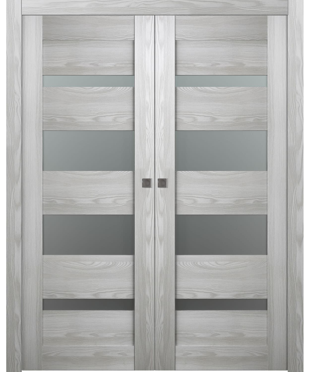 AVON 07-01 VETRO RIBEIRA ASH DOUBLE POCKET BELLDINNI MODERN INTERIOR DOOR - 1