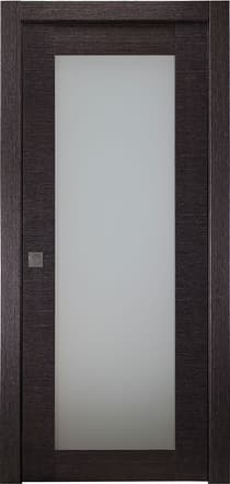 AVANTI 207 VETRO BLACK APRICOT POCKET BELLDINNI MODERN INTERIOR DOOR - 1