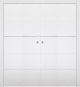 SMART PRO 4H POLAR WHITE DOUBLE BI-FOLD BELLDINNI MODERN INTERIOR DOOR - 1