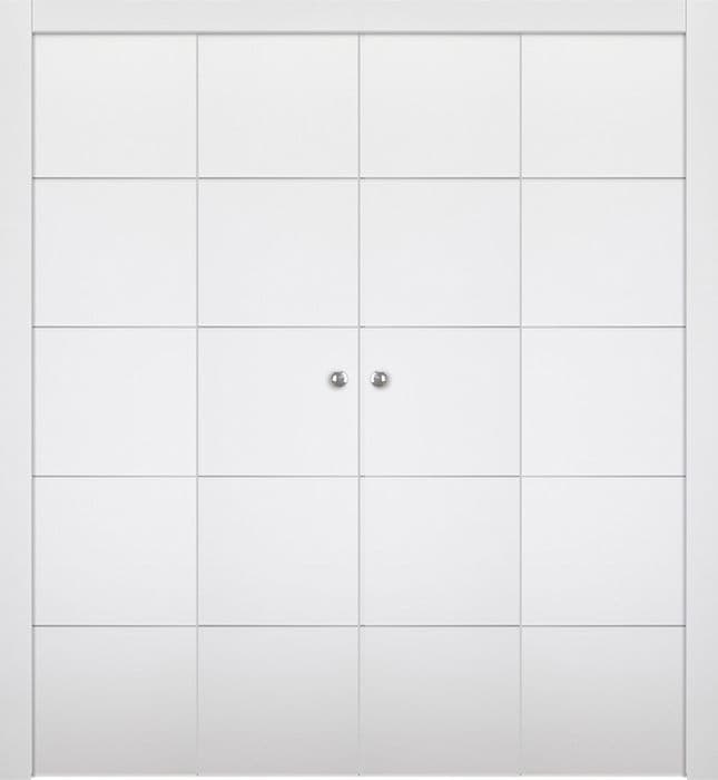 SMART PRO 4H POLAR WHITE DOUBLE BI-FOLD BELLDINNI MODERN INTERIOR DOOR - 1