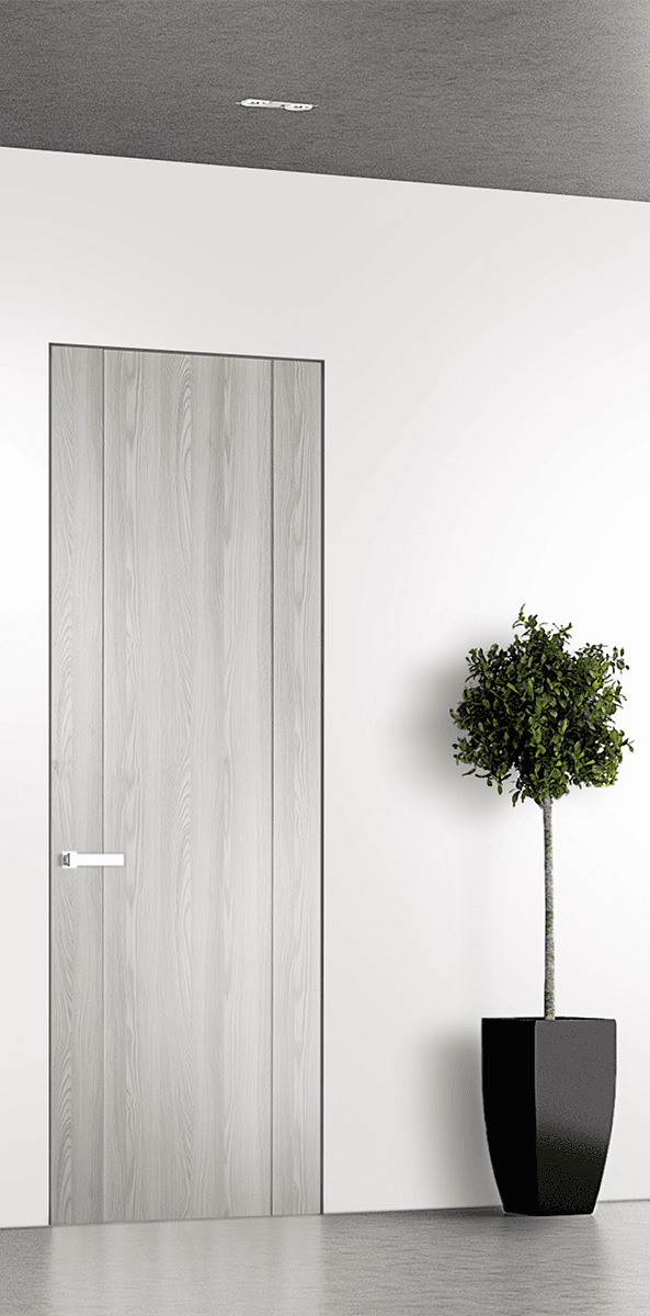 AVON 01 RIBEIRA ASH DOUBLE INVISIBLE METAL FRAME BELLDINNI MODERN INTERIOR DOOR - 1