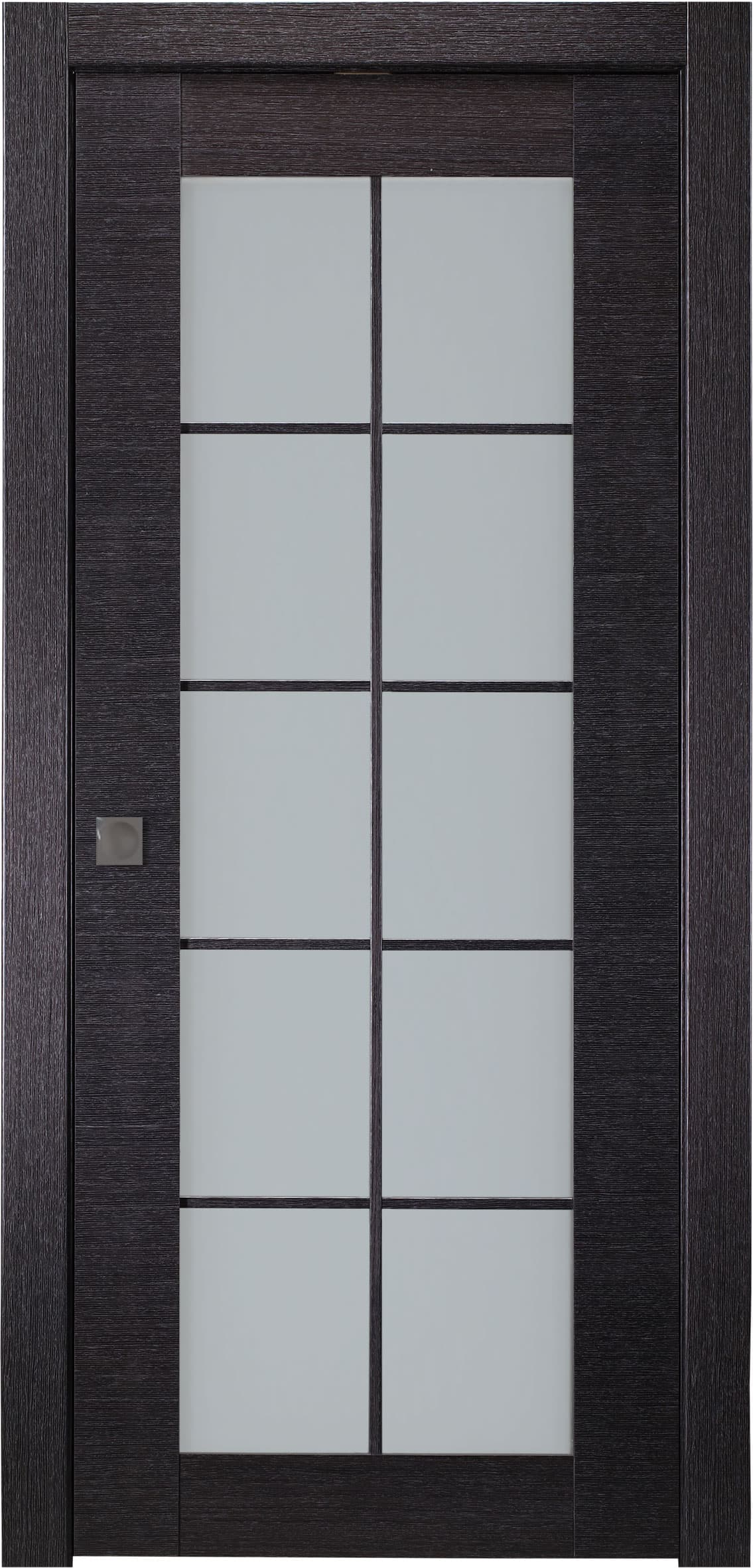 AVANTI 10 LITE VETRO BLACK APRICOT POCKET BELLDINNI MODERN INTERIOR DOOR - 1