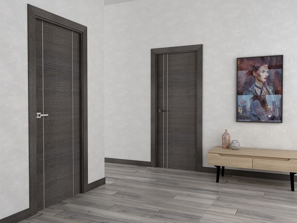 AVANTI 2V BLACK APRICOT DOUBLE BELLDINNI MODERN INTERIOR DOOR - 2