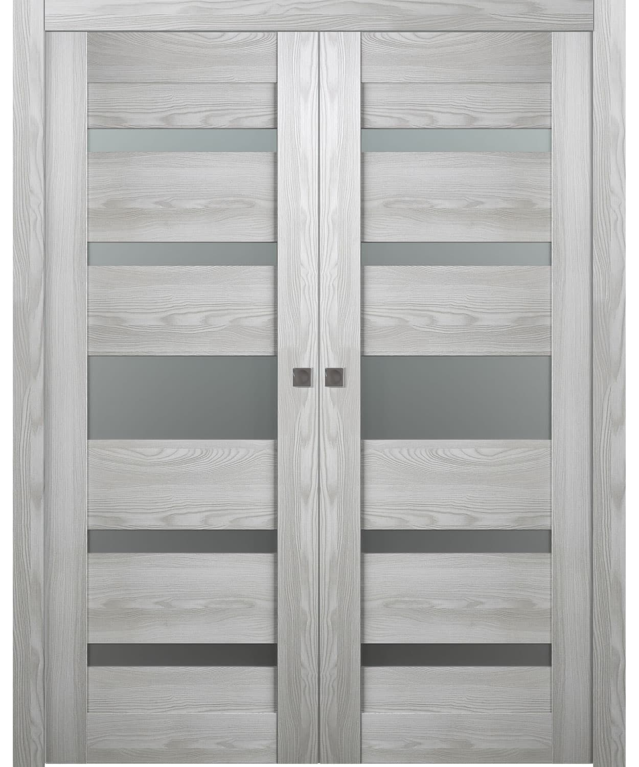 AVON 07-05 VETRO RIBEIRA ASH DOUBLE POCKET BELLDINNI MODERN INTERIOR DOOR - 1