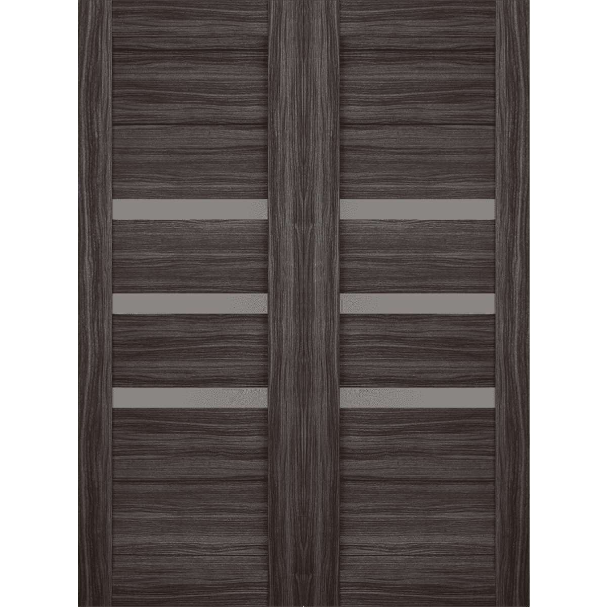 DORA VETRO GRAY OAK DOUBLE BARN BELLDINNI MODERN INTERIOR DOOR - 2