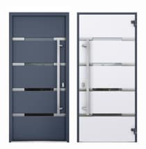 Single Modern Steel Exterior Door Deux 1105 Gray 8ft - 7