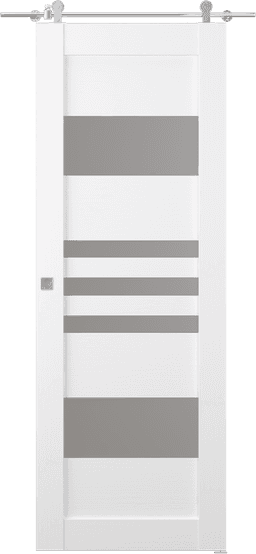 LETI VETRO BIANCO NOBLE BARN BELLDINNI MODERN INTERIOR DOOR - 1