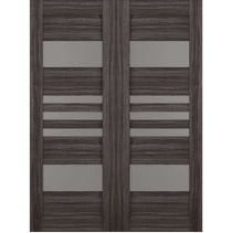 LETI VETRO GRAY OAK DOUBLE POCKET BELLDINNI MODERN INTERIOR DOOR - 2