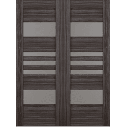 LETI VETRO GRAY OAK DOUBLE POCKET BELLDINNI MODERN INTERIOR DOOR - 2
