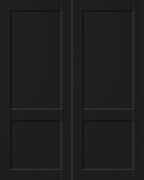 SHAKER 2 PANEL BLACK MATTE DOUBLE BI-FOLD BELLDINNI MODERN INTERIOR DOOR - 2