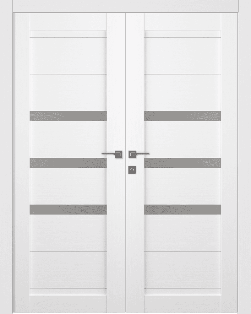 DORA VETRO BIANCO NOBLE DOUBLE BELLDINNI MODERN INTERIOR DOOR - 1
