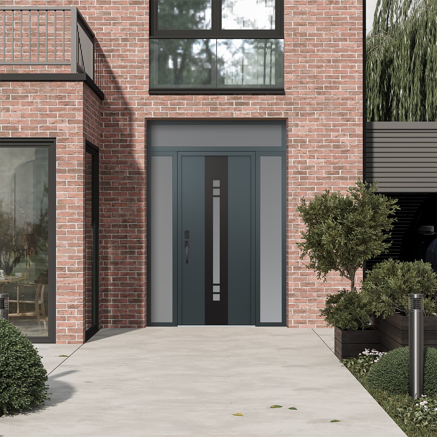 Modern Steel Front Door Diamond A4 - 5