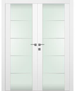SMART PRO H3G 4H VETRO POLAR WHITE CLOSET BELLDINNI MODERN INTERIOR DOOR - 1