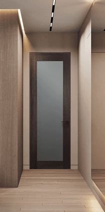 AVON 207 VETRO VERALINGA OAK INVISIBLE METAL FRAME BELLDINNI MODERN INTERIOR DOOR - 2