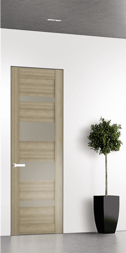 MIRELLA VETRO SHAMBOR DOUBLE INVISIBLE METAL FRAME BELLDINNI MODERN INTERIOR DOOR - 1
