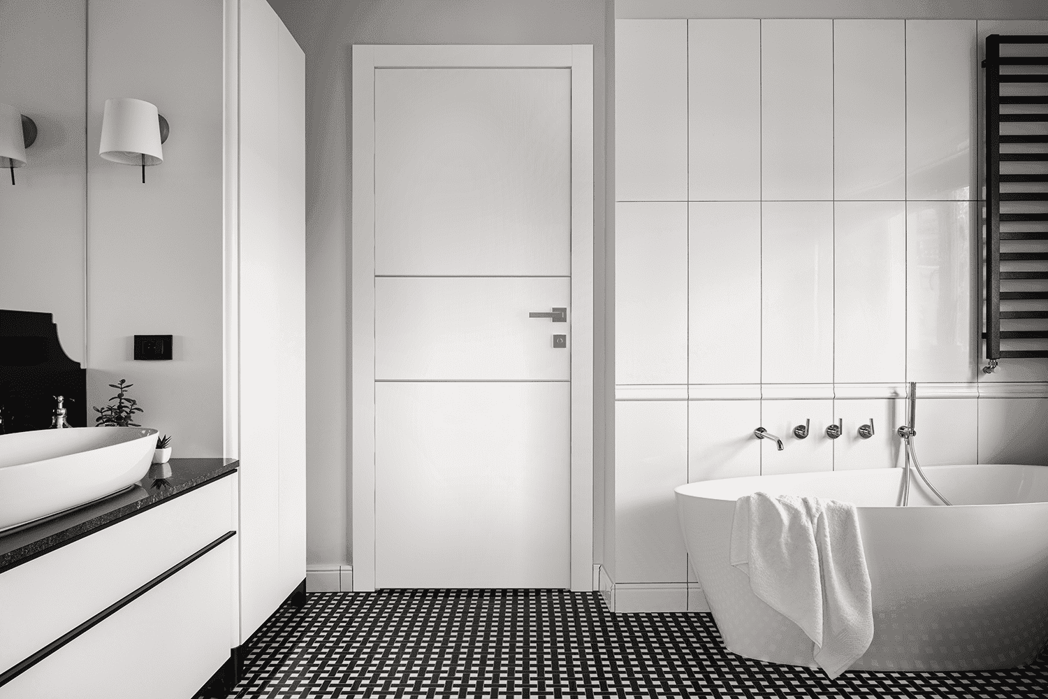 OPTIMA 2H SNOW WHITE DOUBLE INVISIBLE METAL FRAME BELLDINNI MODERN INTERIOR DOOR - 2