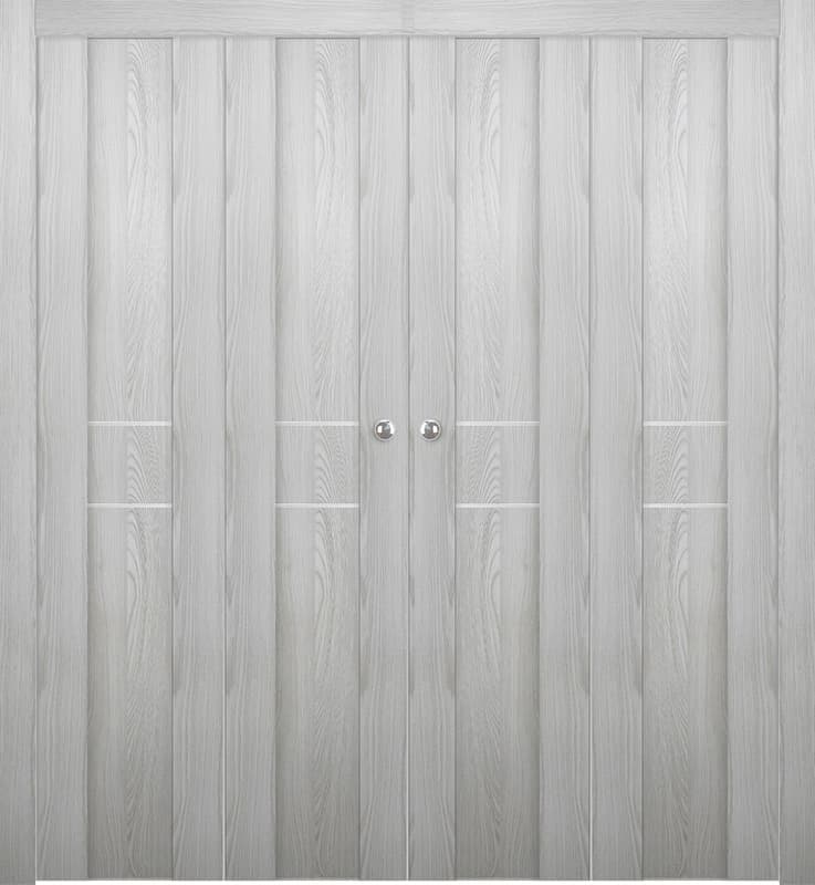 AVON 01 2HN RIBEIRA ASH DOUBLE BI-FOLD BELLDINNI MODERN INTERIOR DOOR - 1