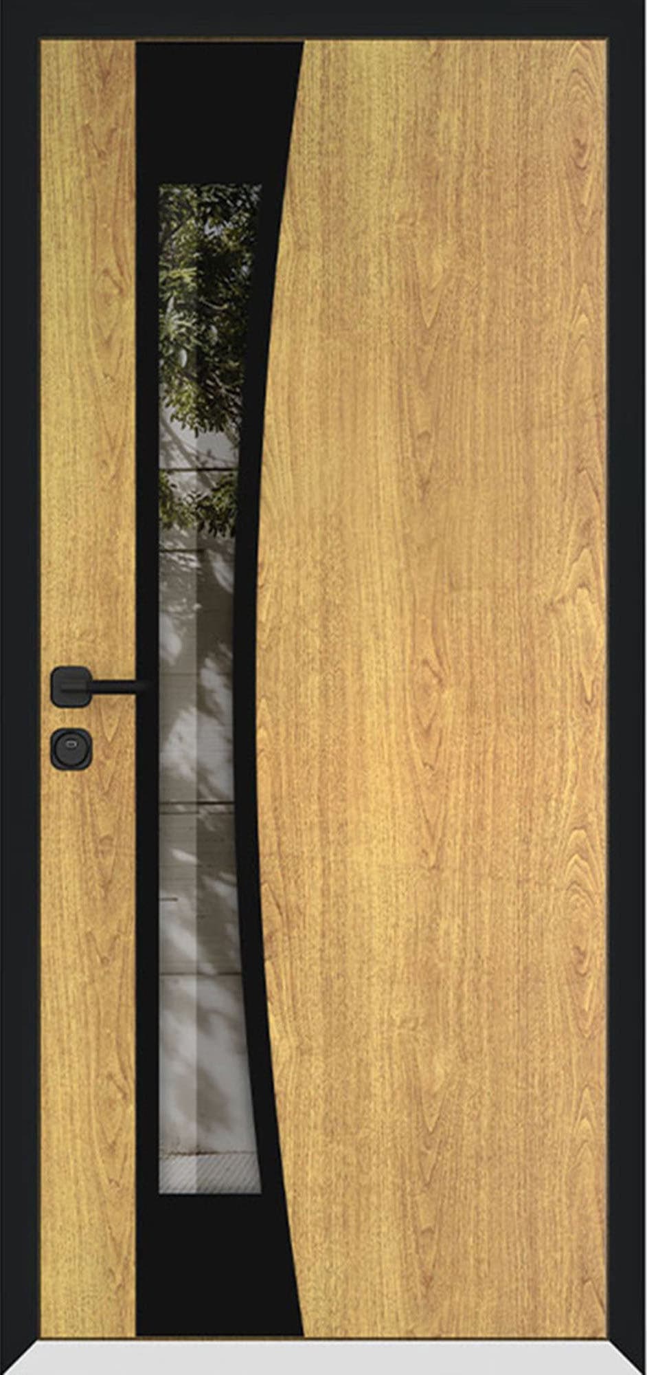 Single metal-aluminum modern exterior door Cynex 6116 - 2