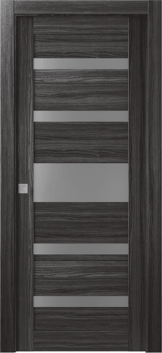 GINA VETRO GRAY OAK POCKET DOORS BELLDINNI MODERN INTERIOR DOOR - 1