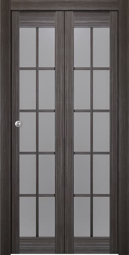 PALLADIO 10 LITE VETRO GRAY OAK BI-FOLD BELLDINNI MODERN INTERIOR DOOR - 5