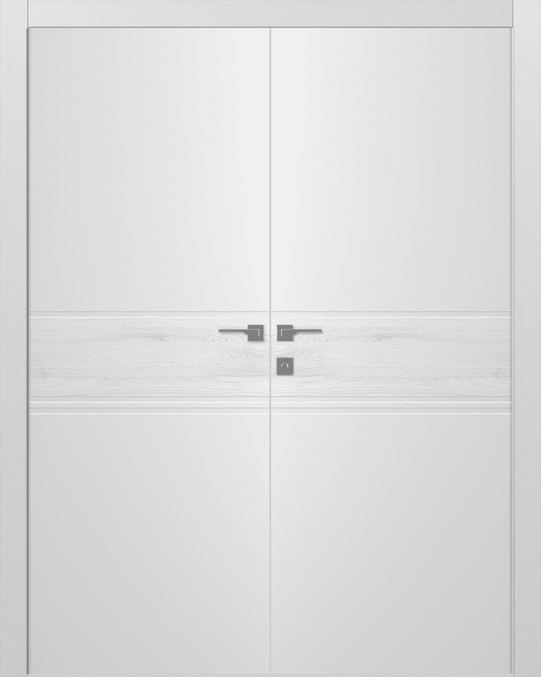 TWINWOOD 2 POLAR WHITE DOUBLE BELLDINNI MODERN INTERIOR DOOR - 1