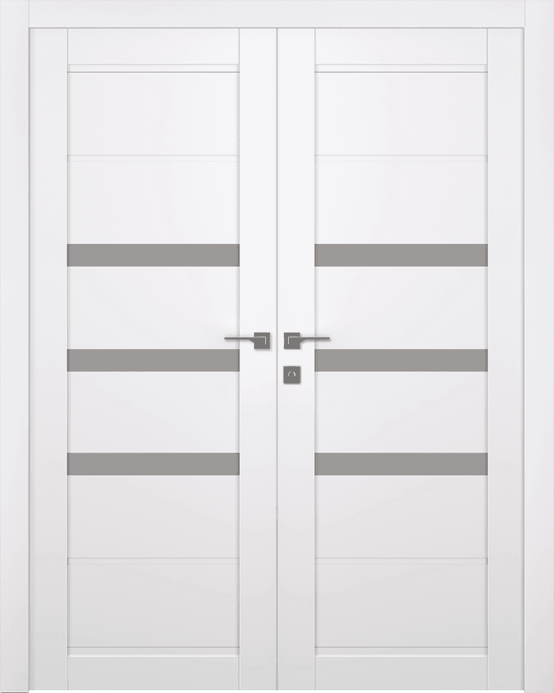 RITA VETRO SNOW WHITE CLOSET BELLDINNI MODERN INTERIOR DOOR - 1