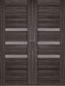 RITA VETRO GRAY OAK DOUBLE MAGIC BELLDINNI MODERN INTERIOR DOOR - 1