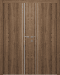 OPTIMA 2V PECAN NUTWOOD CLOSET DOORS BELLDINNI MODERN INTERIOR DOOR - 1