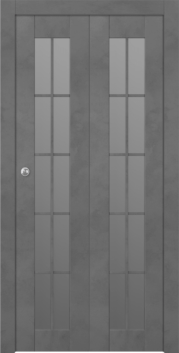 AVON 10 LITE VETRO DARK URBAN BI-FOLD BELLDINNI MODERN INTERIOR DOOR - 1