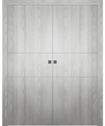 OPTIMA 2H RIBEIRA ASH DOUBLE POCKET BELLDINNI MODERN INTERIOR DOOR - 1
