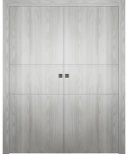 OPTIMA 2H RIBEIRA ASH DOUBLE POCKET BELLDINNI MODERN INTERIOR DOOR - 1
