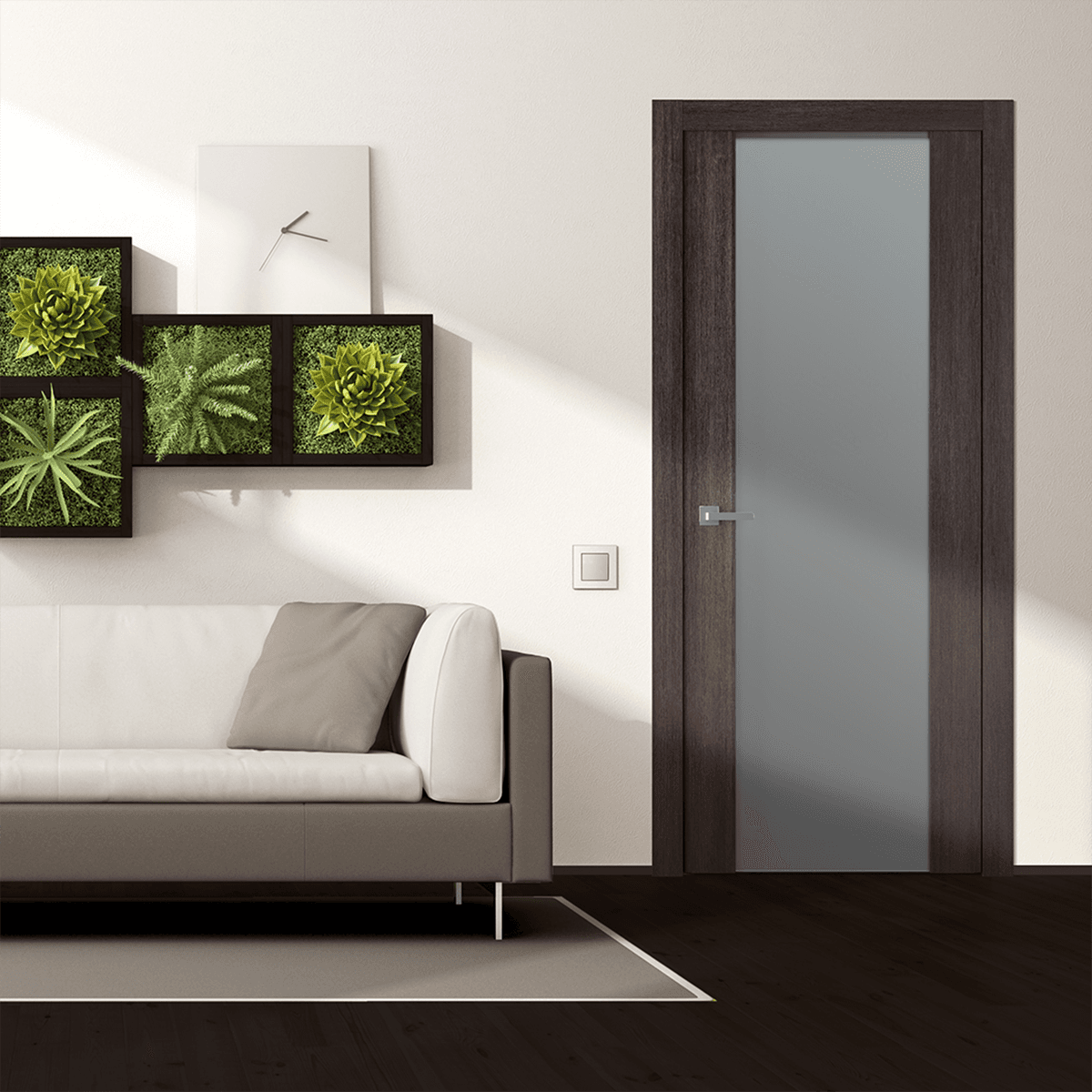 AVON 202 VETRO VERALINGA OAK SWING BELLDINNI MODERN INTERIOR DOOR - 2