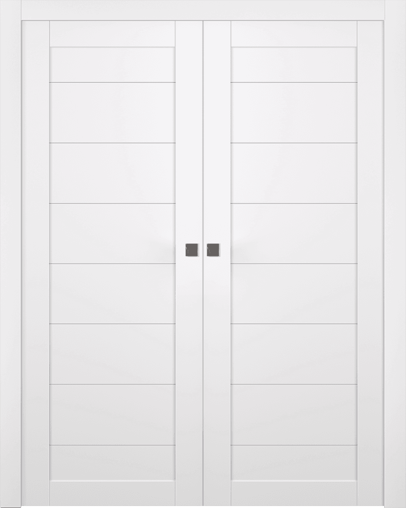 ERMI SNOW WHITE DOUBLE POCKET BELLDINNI MODERN INTERIOR DOOR - 7