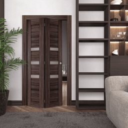 RITA VETRO GRAY OAK BI-FOLD BELLDINNI MODERN INTERIOR DOOR - 2