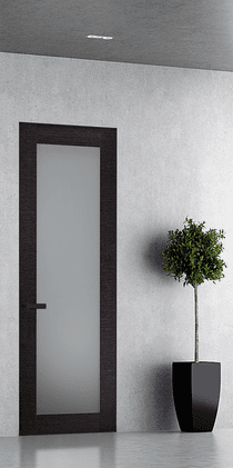 AVANTI 207 VETRO BLACK APRICOT INVISIBLE METAL FRAME BELLDINNI MODERN INTERIOR DOOR - 1