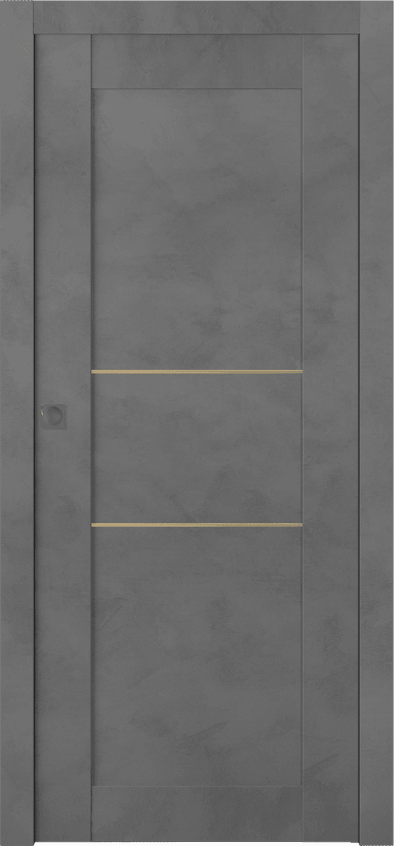 AVON 07 2H GOLD DARK URBAN POCKET BELLDINNI MODERN INTERIOR DOOR - 1