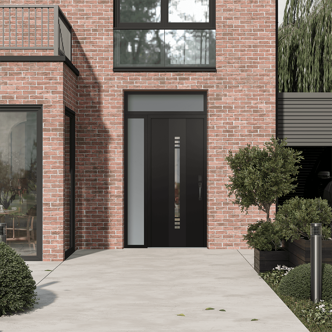 Modern Steel Front Door Diamond A5 - 6