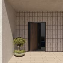 Single pivot metal-aluminum modern exterior door Axis 1163 - 6