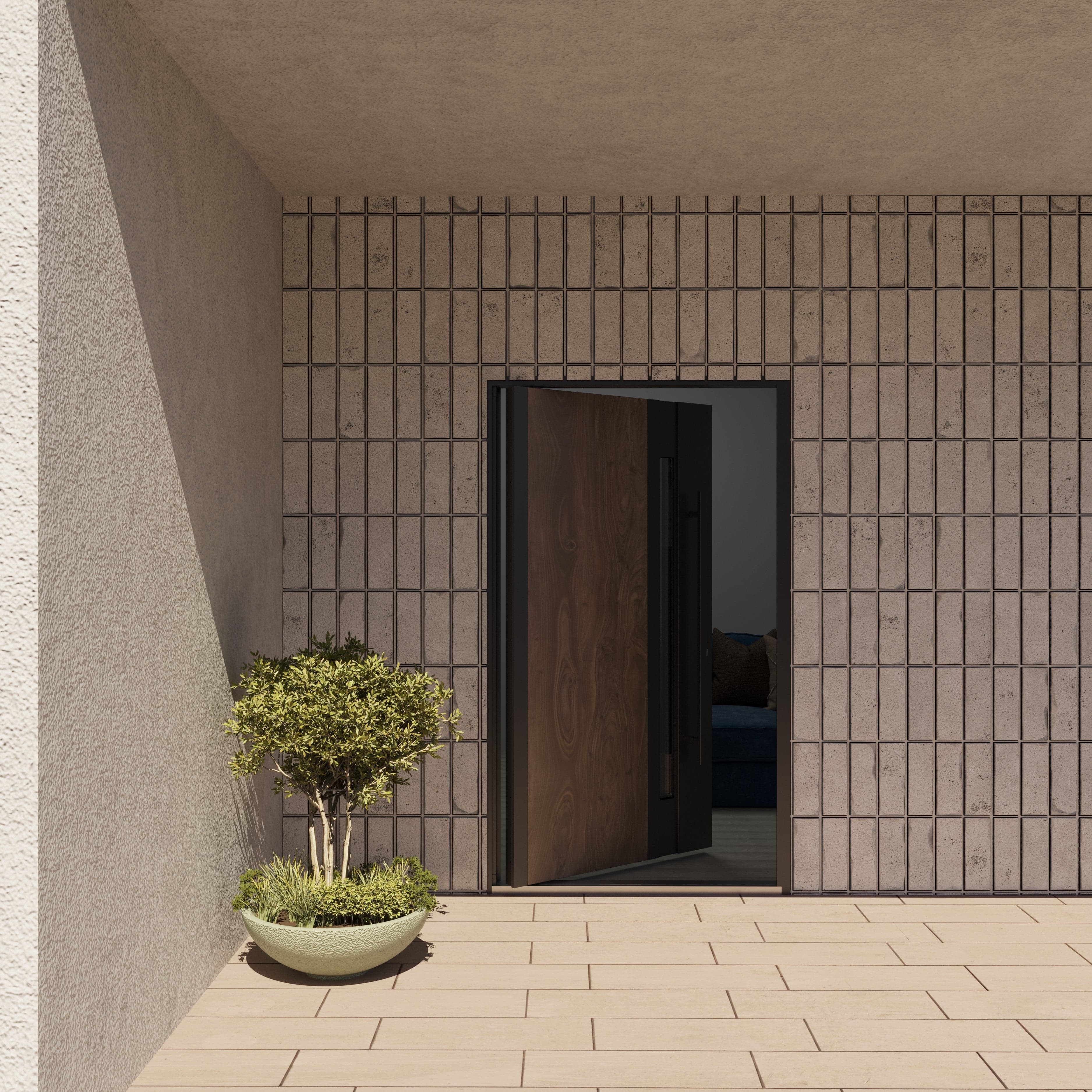 Single pivot metal-aluminum modern exterior door Axis 1163 - 6