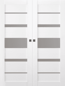 KINA VETRO BIANCO NOBLE DOUBLE MAGIC DOORS BELLDINNI MODERN INTERIOR DOOR - 1