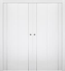 SMART PRO 2U POLAR WHITE DOUBLE BI-FOLD BELLDINNI MODERN INTERIOR DOOR - 1