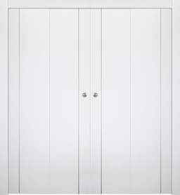 SMART PRO 2U POLAR WHITE DOUBLE BI-FOLD BELLDINNI MODERN INTERIOR DOOR - 1