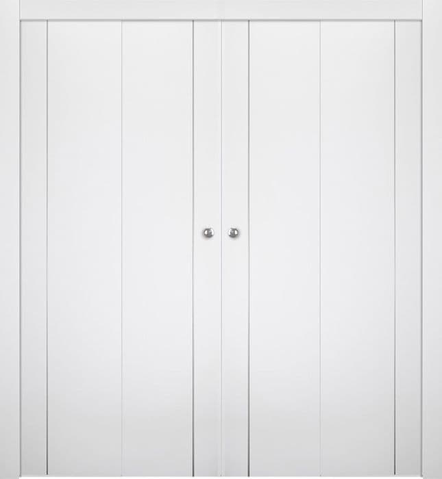 SMART PRO 2U POLAR WHITE DOUBLE BI-FOLD BELLDINNI MODERN INTERIOR DOOR - 1