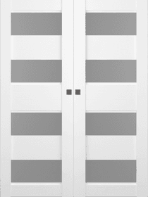DELLA VETRO BIANCO NOBLE DOUBLE MAGIC BELLDINNI MODERN INTERIOR DOOR - 1
