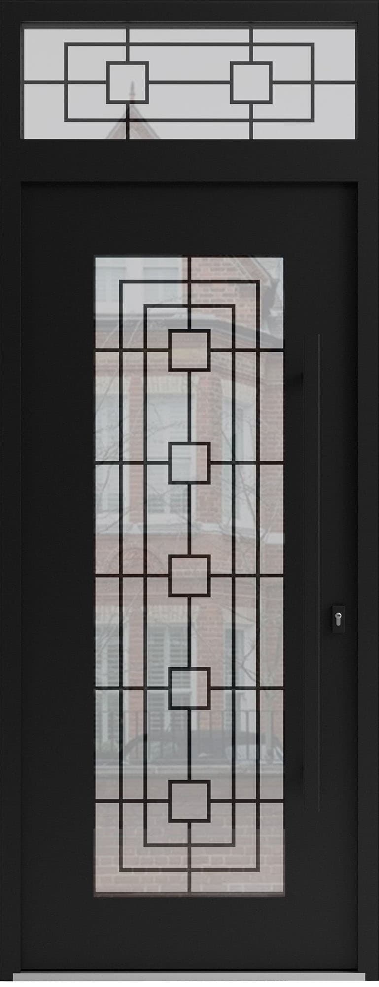 Single wrought iron modern exterior door Iron 1688 - 4